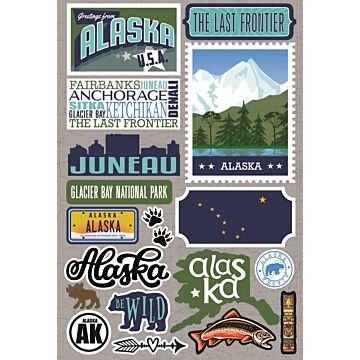 Reminisce Stickers, Jetsetters - Alaska