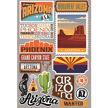 Reminisce Stickers, Jetsetters - Arizona
