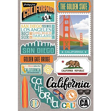 Reminisce Stickers, Jetsetters - California
