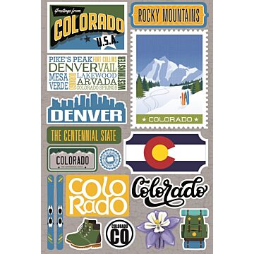 Reminisce Stickers, Jetsetters - Colorado