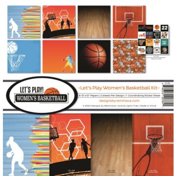 Reminisce 12X12 Collection Kit, Let's Play Women's Basketball