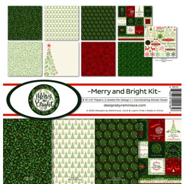 Reminisce 12X12 Collection Kit, Merry and Bright