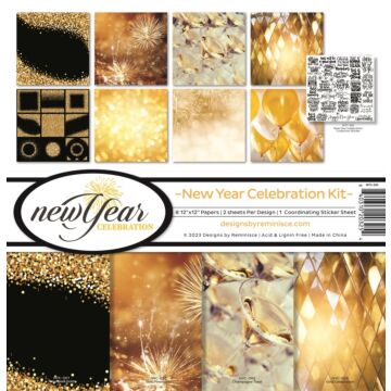 Reminisce 12X12 Collection Kit, New Year Celebration