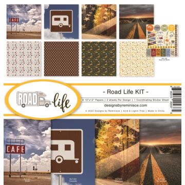 Reminisce 12X12 Collection Kit, Road Life