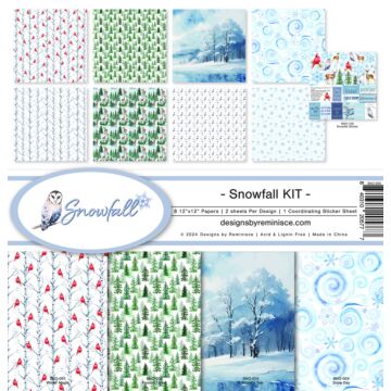 Reminisce 12X12 Collection Kit, Snowfall