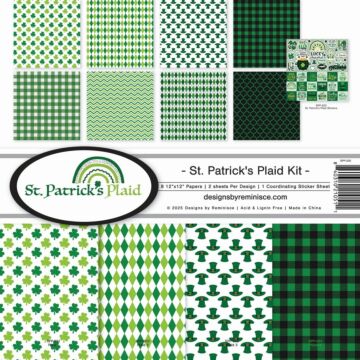 Reminisce 12X12 Collection Kit, St. Patrick's Plaid