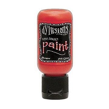 Ranger Dylusions Paint, 1 oz. Flip Cap Bottle - Fiery Sunset