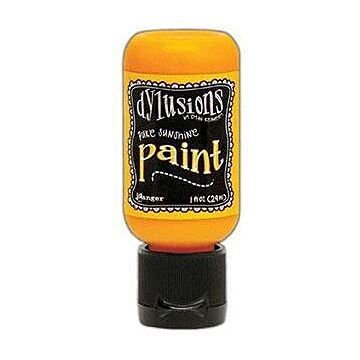 Ranger Dylusions Paint, 1 oz. Flip Cap Bottle - Pure Sunshine