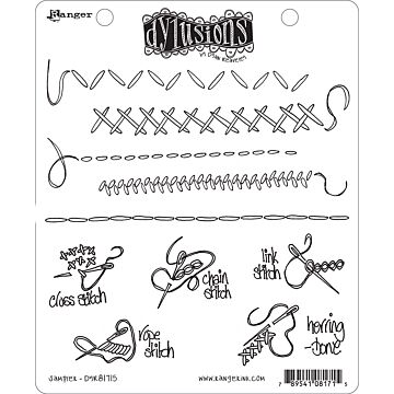Ranger Dylusions Cling Stamp, Sampler