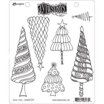 Ranger Dylusions Cling Stamp, Tree Time