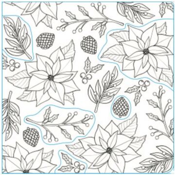 Simon Hurley create. Cling Stamps 6"X6" Festive Florals