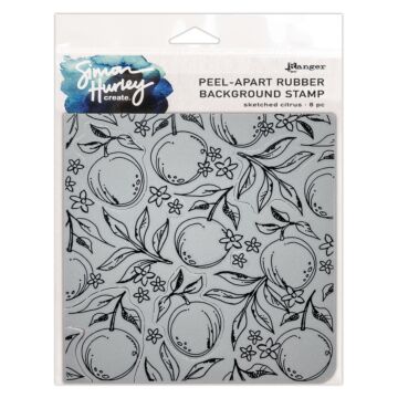 Ranger Simon Hurley create. Peel-Apart Background Stamp, Sketched Citrus