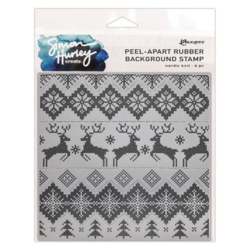 Ranger Simon Hurley create. Peel-Apart Background Stamp, Nordic Knit