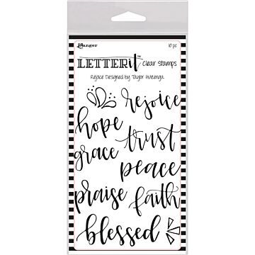 Ranger Letter It Clear Stamp Set 4"X6" Rejoice