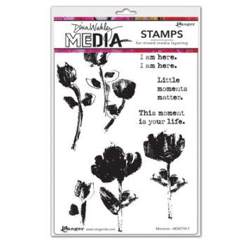 Ranger Dina Wakley MEdia Cling Stamp, Moments