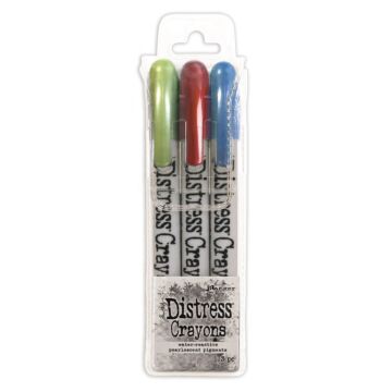Ranger Distress Pearlescent Crayon Set, Holiday #3