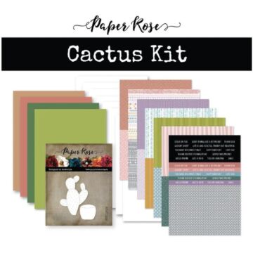 Paper Rose Cardmaking Kit, Cactus