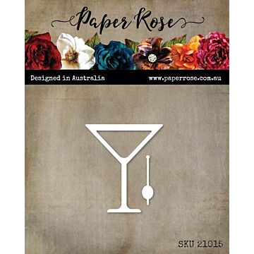 Paper Rose Die, Martini Glass