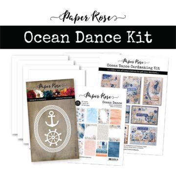Paper Rose Cardmaking Kit, Ocean Dance
