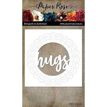 Paper Rose Die, Hugs Circle with Stitched Detail