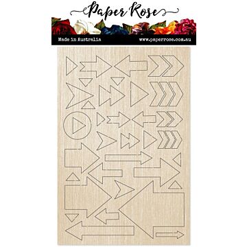Paper Rose Wood Embellishments