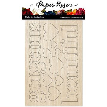 Paper Rose Wood Embellishments, Big Gorgeous Beautiful