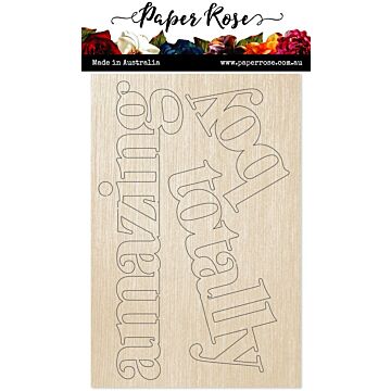 Paper Rose Wood Embellishments, Big Totally Amazing Boy