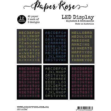 Paper Rose A5 Sentiment Sheets, LED Display (12pc)