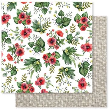 Paper Rose 12X12 Patterned Paper, Wild Poppies B