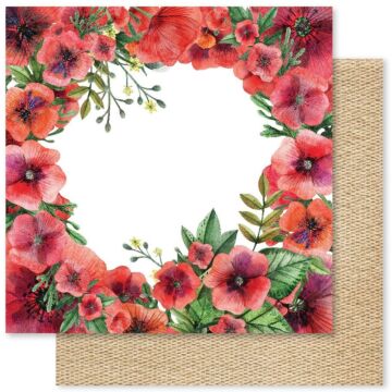 Paper Rose 12X12 Patterned Paper, Wild Poppies E