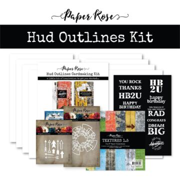 Paper Rose Cardmaking Kit, Hud Outlines