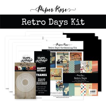 Paper Rose Cardmaking Kit, Retro Days