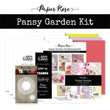 Paper Rose Cardmaking Kit, Pansy Garden