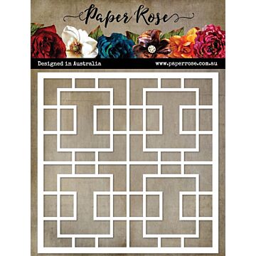 Paper Rose Stencil, Porcelain Tile 2