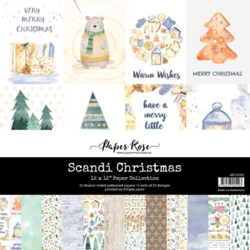 Paper Rose 12X12 Paper Collection, Scandi Christmas
