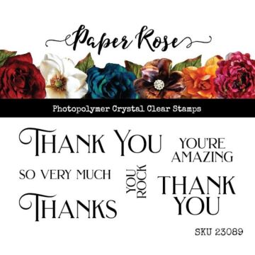 Paper Rose Mini Clear Stamp, All the Thanks