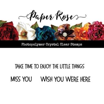 Paper Rose Clear Stamp, Wish You Were Here