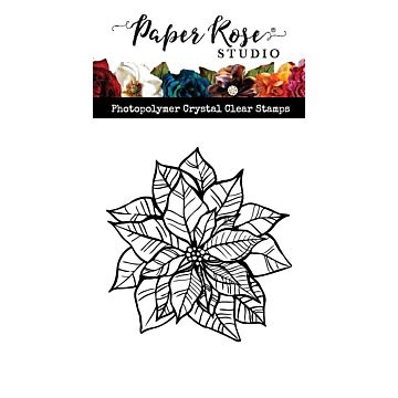 Paper Rose Clear Stamp, Sketchy Poinsettia