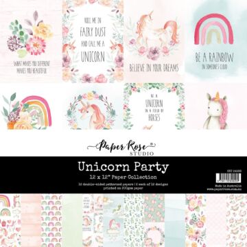 Paper Rose 12X12 Paper Collection, Unicorn Party