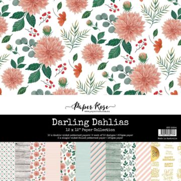 Paper Rose 12X12 Paper Collection, Darling Dahlias