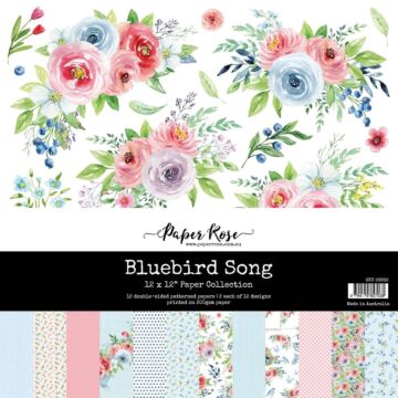 Paper Rose - 12X12 Paper Collection, Bluebird Song