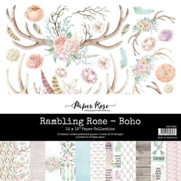 Paper Rose 12X12 Paper Collection, Rambling Rose - Boho