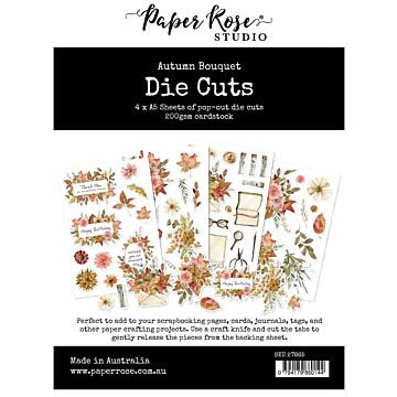 Paper Rose Die Cuts, Autumn Bouquet