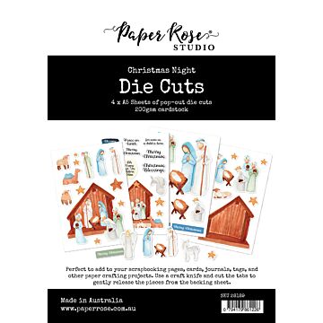 Paper Rose Die Cuts, Christmas Night
