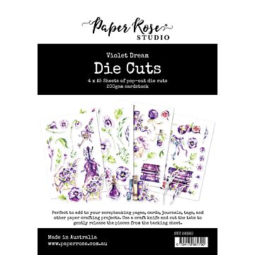 Paper Rose Die Cuts, Violet Dream