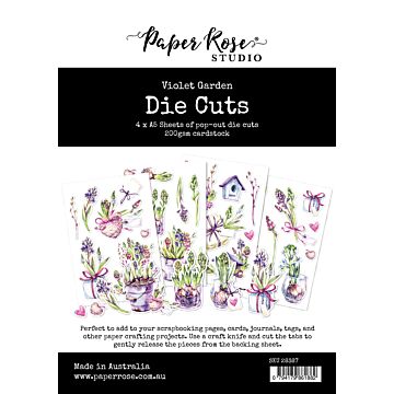 Paper Rose Die Cuts, Violet Garden
