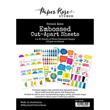Paper Rose Embossed Cut-Apart Sheets, School Zone