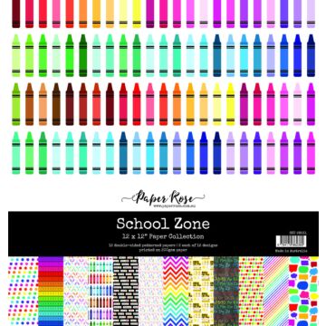 Paper Rose 12X12 Paper Collection, School Zone