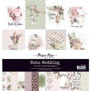 Paper Rose 12X12 Paper Collection, Boho Wedding