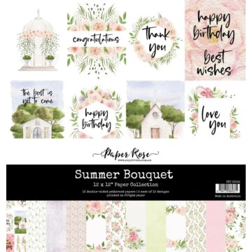 Paper Rose 12X12 Paper Collection, Summer Bouquet